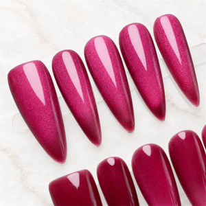 Pink Voltage Cat Eye Press-On Nails - Aninail