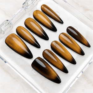 Honey Topaz Cat Eye Press-On Nails - Aninail