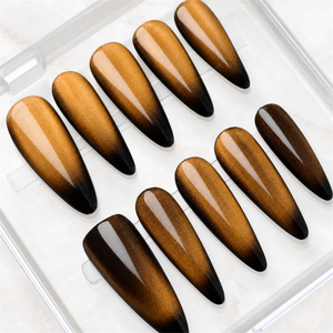 Honey Topaz Cat Eye Press-On Nails - Aninail