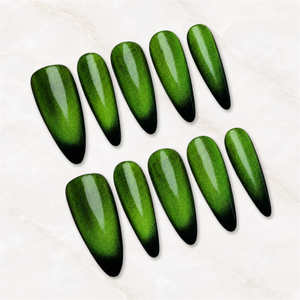 Radioactive Venom Cat Eye Press-On Nails - Aninail