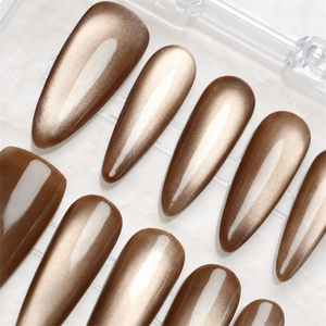 Smoked Topaz Cat Eye Press-On Nails - Aninail