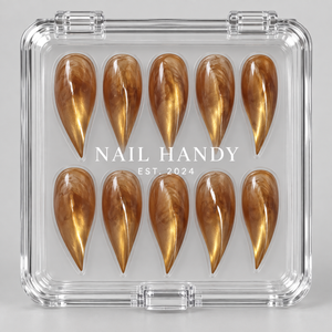 Amber Fang Claw Press-On Nails - Aninail