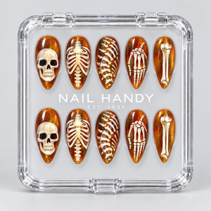 Amber Remains Halloween Almond Press-On Nails - Aninail