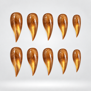 Amber Fang Claw Press-On Nails - Aninail