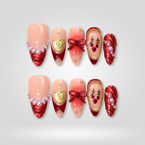 Pearl Wish Christmas Press-On Nails - Aninail