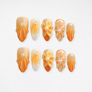 Summer Bliss Vibrant Press-On Nails - Aninail