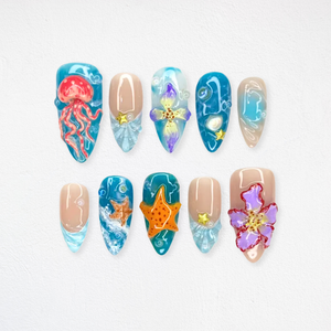 Summer Bliss Vibrant Press-On Nails - Aninail