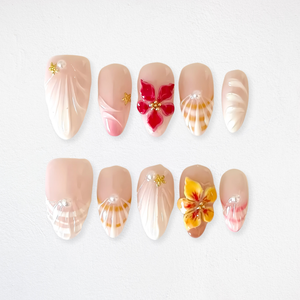 Floral Whisper Soft Petal Press-On Nails - Aninail