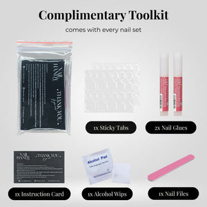 Bronze Stars Shimmer Press-On Nails - Aninail