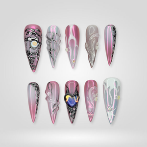 Cosmic Eclipse 3D Press-On Nails - Aninail