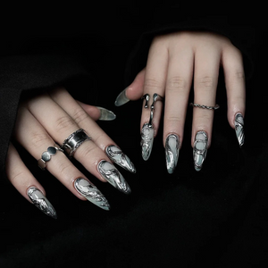 Funky Chrome Press-On Nails - Aninail