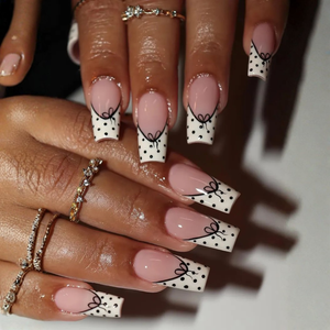 Poka Dot Bow Designs Press-On Nails - Aninail