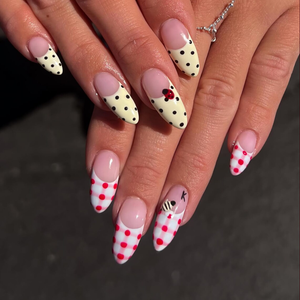 Poka Dot Bow Designs Press-On Nails - Aninail
