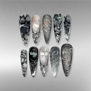 Metallic Vibe Chrome Press-On Nails - Aninail
