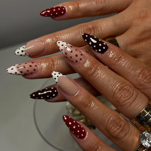 Poka Dot Bow Designs Press-On Nails - Aninail