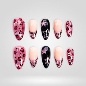 Pink Rebel Cat Eye Press-On Nails - Aninail