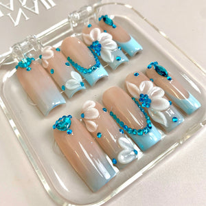 Frosted Flower Press-On Nails - Aninail