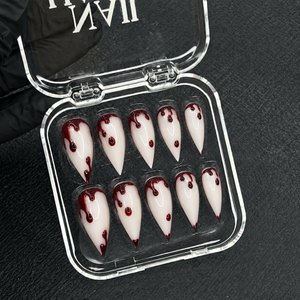 Crimson Drip Claw Press-On Nails - Aninail