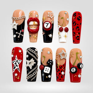 Lucky Riot Casino Press-On Nails - Aninail