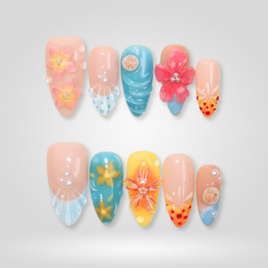 Summer Ocean Press-On Nails - Aninail