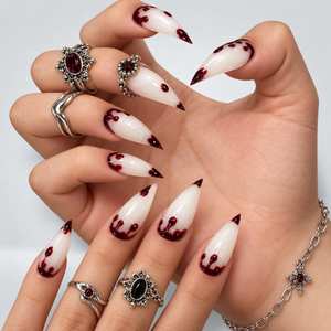 Crimson Drip Claw Press-On Nails - Aninail