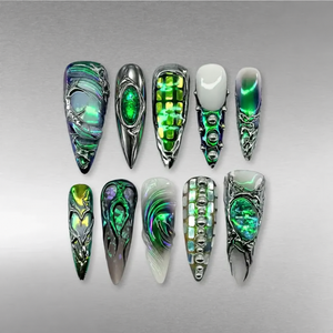 Metallic Vibe Chrome Press-On Nails - Aninail