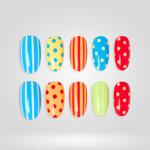 Primary Dot Almond Press-On Nails - Aninail