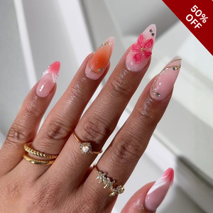 Gentle Blooms 3D Floral Press-On Nails - Aninail