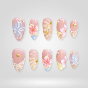Seaside Muse Koi Ocean Press-On Nails - Aninail