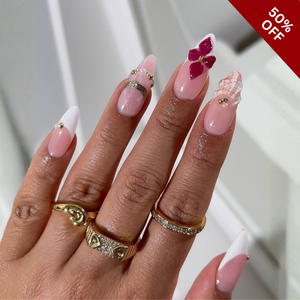 Gentle Blooms 3D Floral Press-On Nails - Aninail
