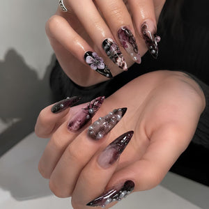Dark Devotion Crimson Relic 3D Press-On Nails - Aninail