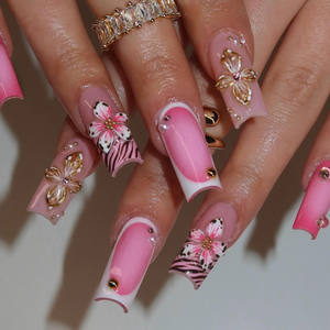 Petal Rush Floral Press-On Nails - Aninail