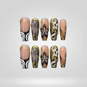 Safari Luxe Square Press-On Nails - Aninail