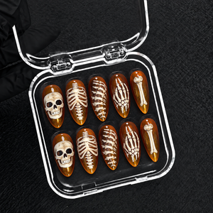 Amber Remains Halloween Almond Press-On Nails - Aninail