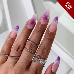 Gentle Blooms 3D Floral Press-On Nails - Aninail