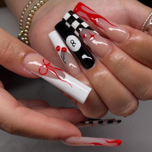Speed Racer Chrome Press-On Nails - Aninail