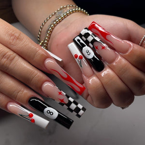 Speed Racer Chrome Press-On Nails - Aninail