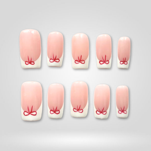 Ribbon French Tip Press-On Nails - Aninail