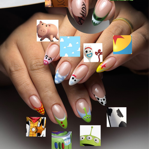 Cowgirl Western Press On Nails | Woody Buzz Alien Cow Print Nails, Cute Cartoon Nail Set, Gift for Her OB437LG