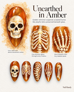 Amber Remains Halloween Almond Press-On Nails - Aninail