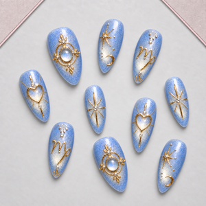 Celestial Blue Reverie Press-On Nails - Aninail