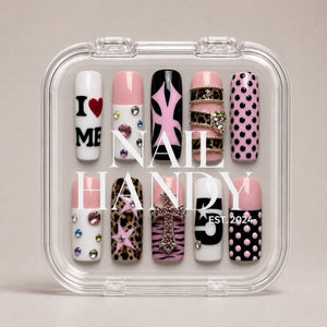 Pink Rebel Y2K Press-On Nails - Aninail