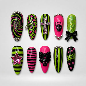 Scene Riot Stiletto Press-On Nails - Aninail