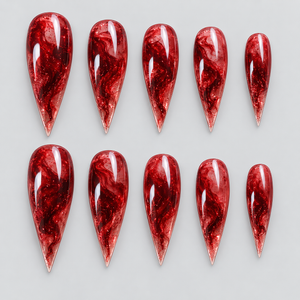 Ruby Venom Claw Press-On Nails - Aninail