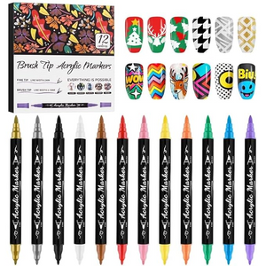 12-Color Nail Art Pen Set - Aninail