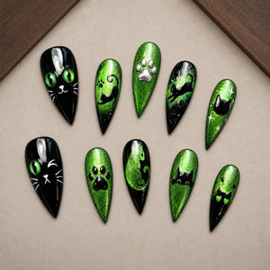 Emerald Familiar Press-On Nails - Aninail