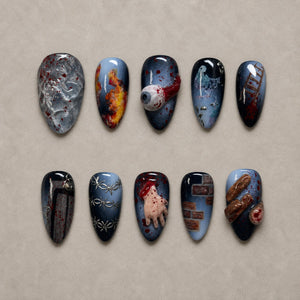 Horror Reel Gore Press-On Nails - Aninail