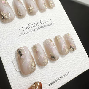 Timed Offer 4 For 3) Handmade Press On Dreamy Garden Gel Acrylic Nails image 7