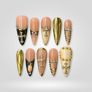 Savanna Glitz Leopard 3D Press-On Nails - Aninail