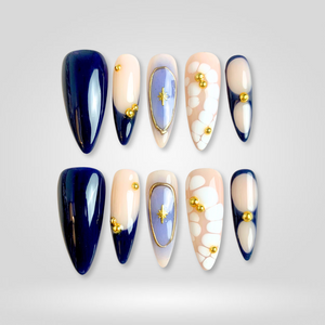 Midnight Elegance 3D Press-On Nails - Aninail